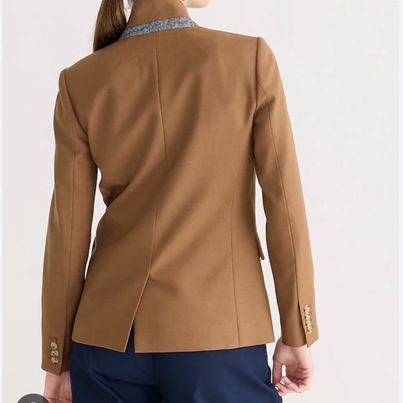 J. Crew Regent blazer in wool flannel, camel brown beige size 8 NWT - Picture 3 of 9